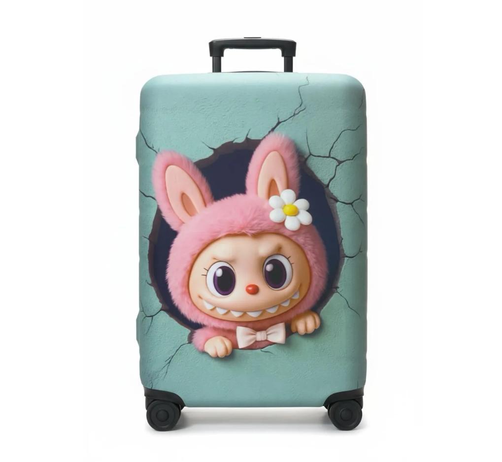 Unisex nan elastic suitcase cover with 3D dog design for trolley, stretchy and scratch-resistant Kalsten