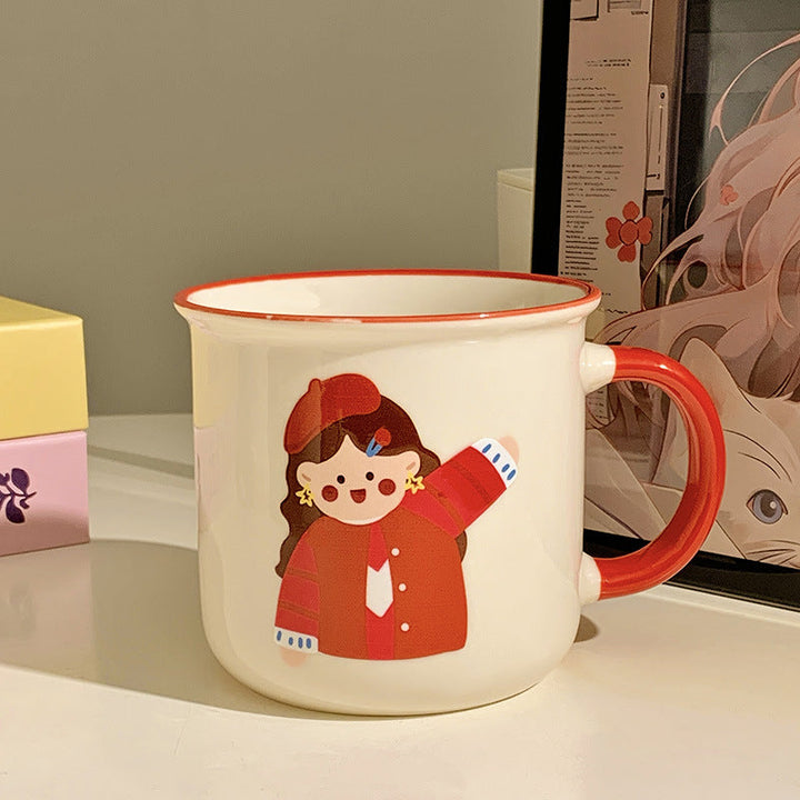 Ceramic mug with playful illustration design Kalsten