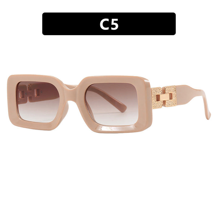 Women’s fashionable sunglasses in elegant square design with luxurious golden accents Kalsten