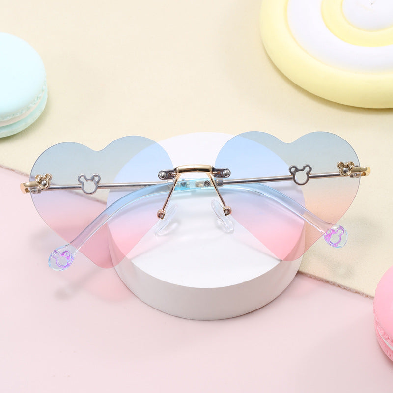 Women's Heart-Shaped Sunglasses with Mirrored Lenses Kalsten