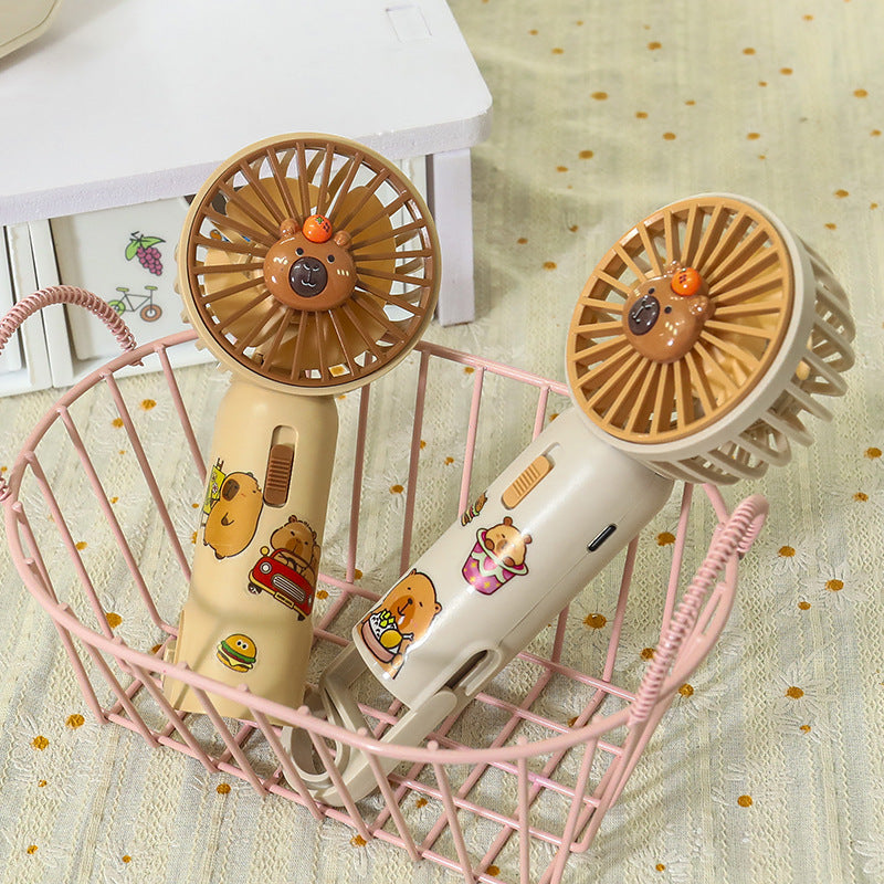 Women Portable Hand Fan with Cute Bear Design and LED Lighting Kalsten
