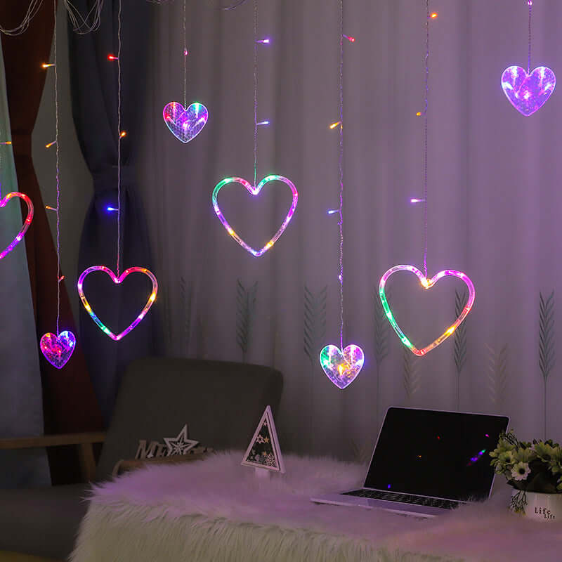 Love Curtain Light Romantic Room Proposal Scene Layout | Kalsten