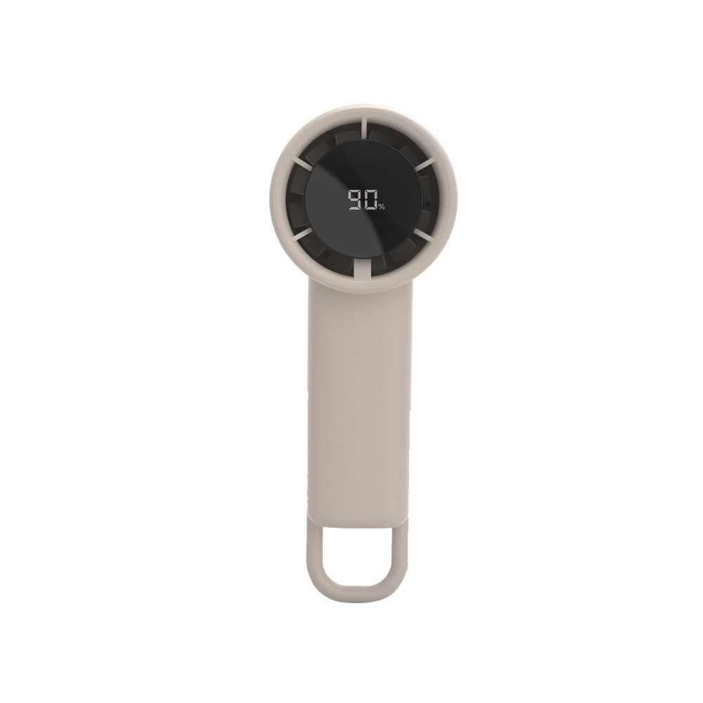 Unisex nan compact wireless hand fan with digital LED battery indicator and loop holder Kalsten