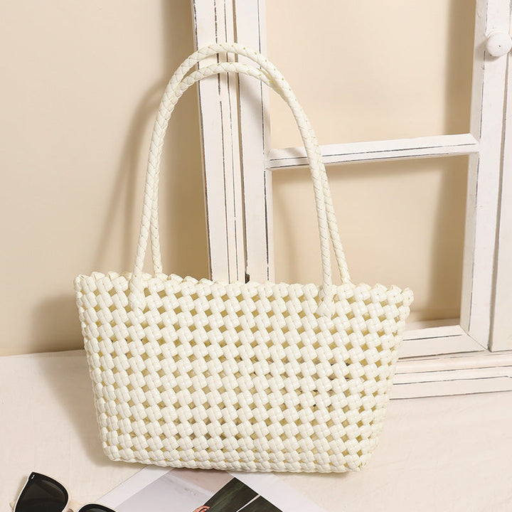 Braided Beach Bag with Practical Folding Mechanism Kalsten