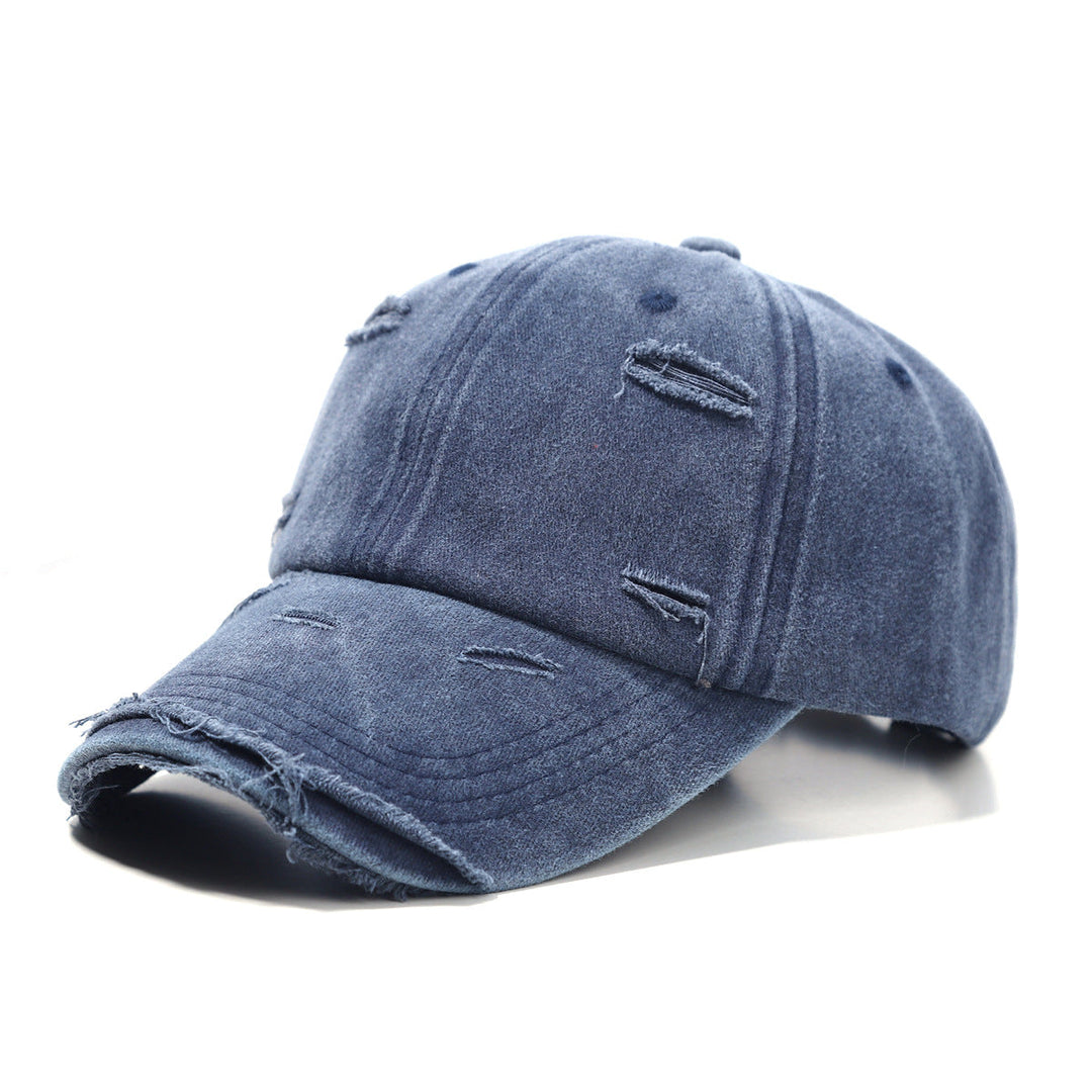 Women's washed baseball cap with destroyed look Kalsten