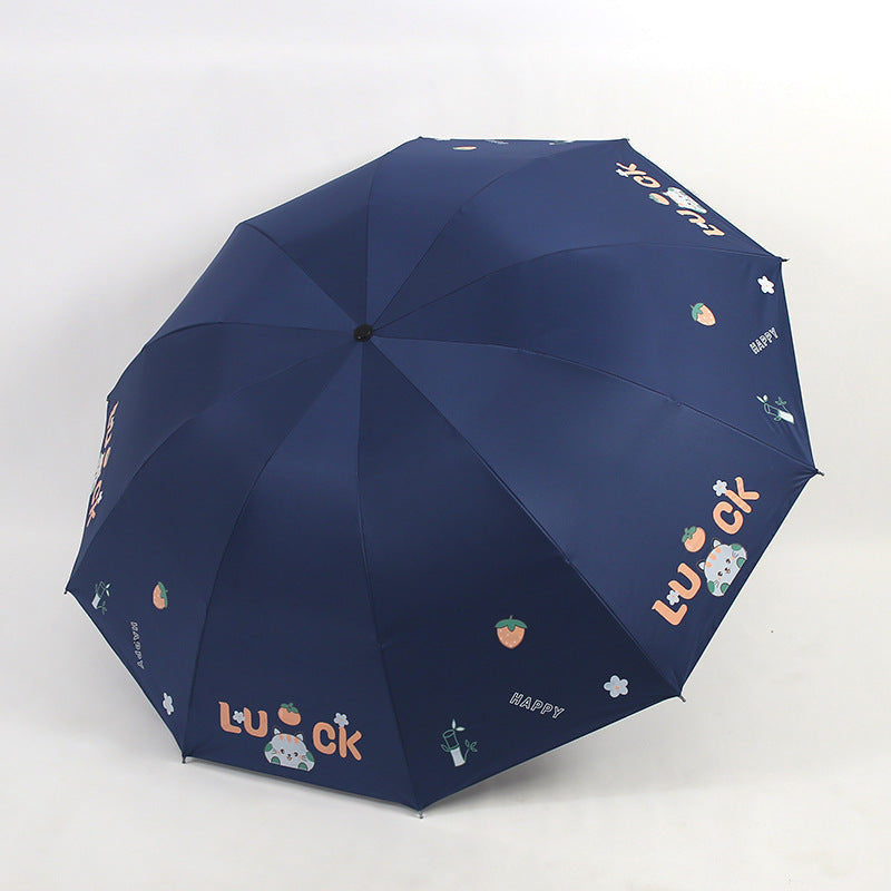 Women's Foldable Umbrella with Colorful Design Kalsten