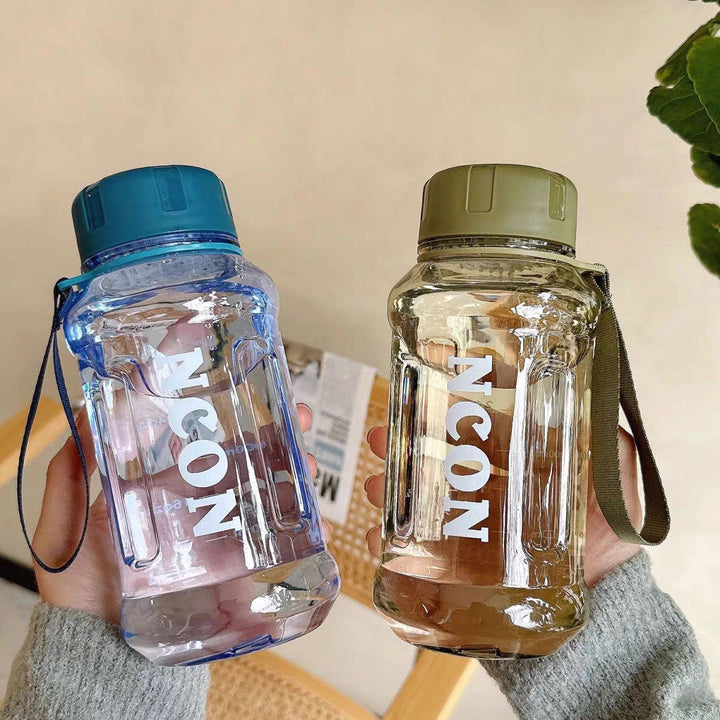 Women Transparent Drinking Bottle with Practical Carrying Handle Kalsten