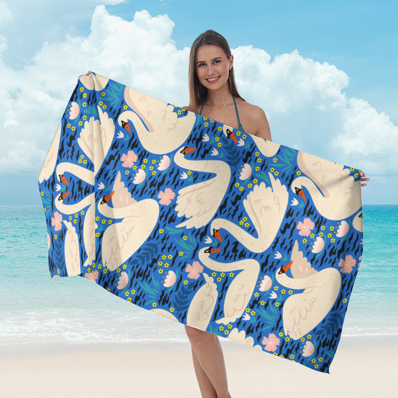 Beach towel with mirrored mandala design Kalsten