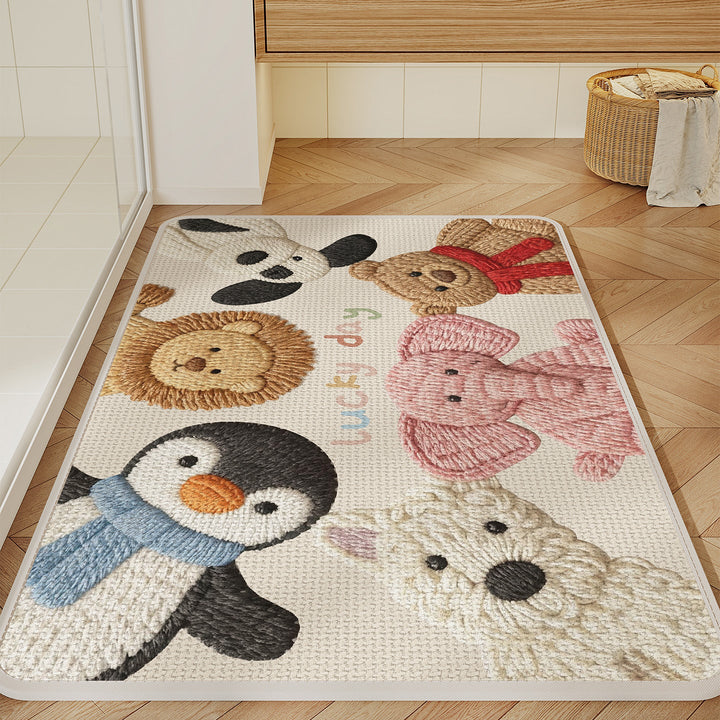 Cute Animal-Themed Bath Mat Kalsten