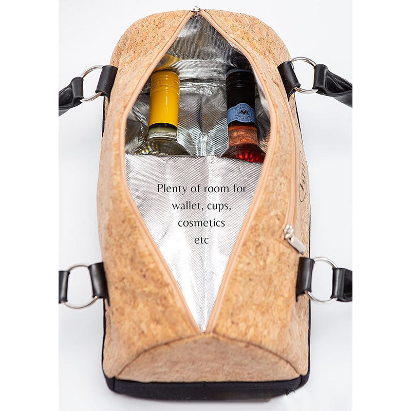 Ladies Elegant Wine Transport Bag with Insulating Lining Kalsten