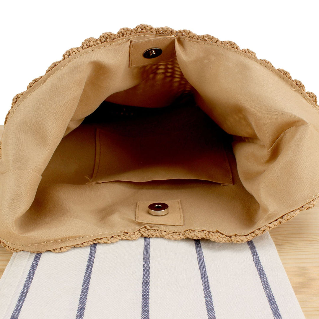 Fashionable shoulder bag with unique wooden handles Kalsten