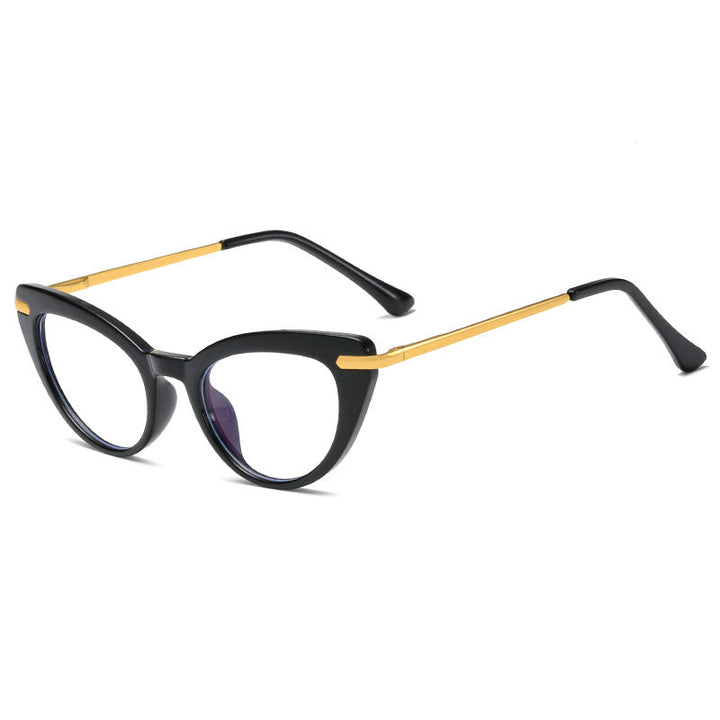Women's Cat-Eye Sunglasses with Shiny Metal Frame Kalsten