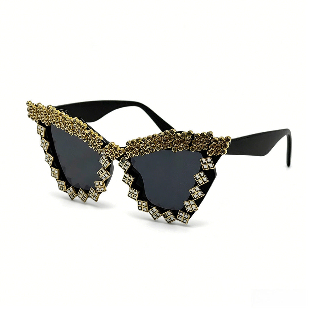 Women's Designer Sunglasses with Glamorous Crystal-Embellished Frame Kalsten