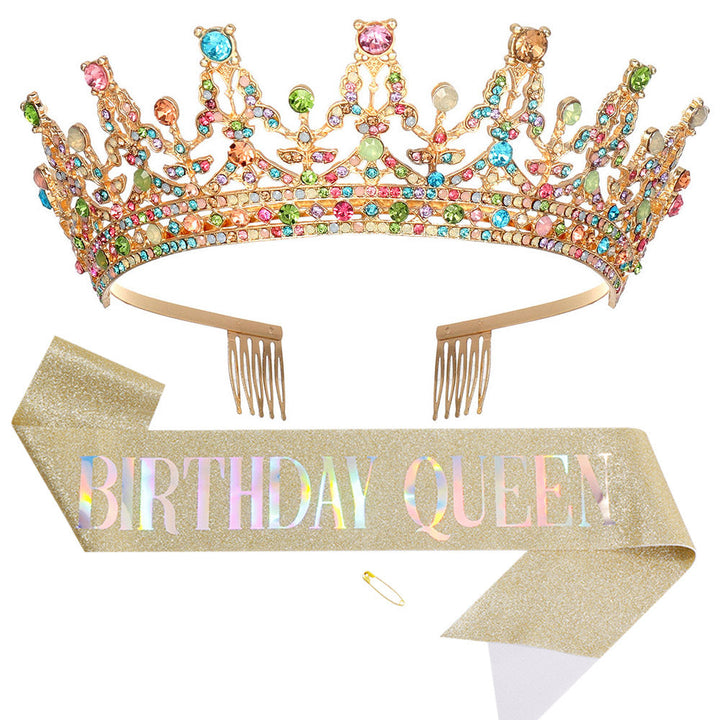 Women's Sparkling Crown and Sash Set Kalsten