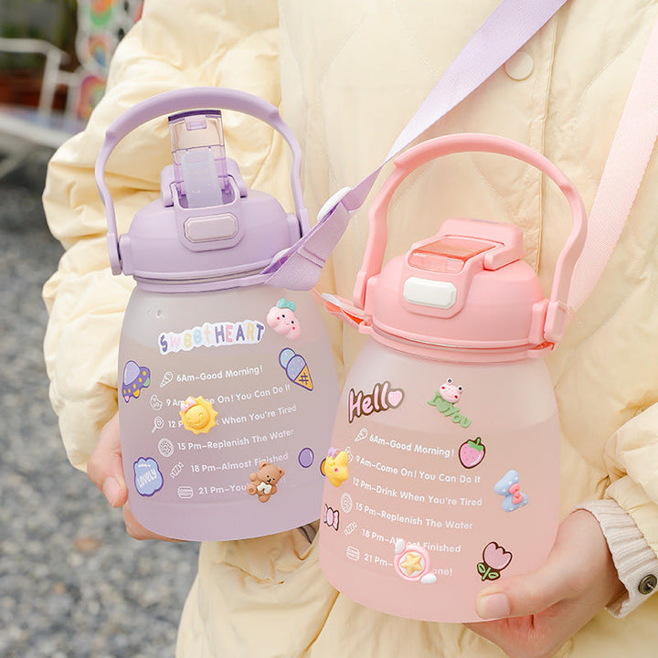 Women’s large water bottle with motivating time display Kalsten