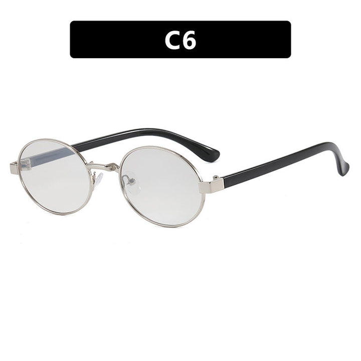Women's round glasses with elegant metal frame and adjustable nose pads Kalsten