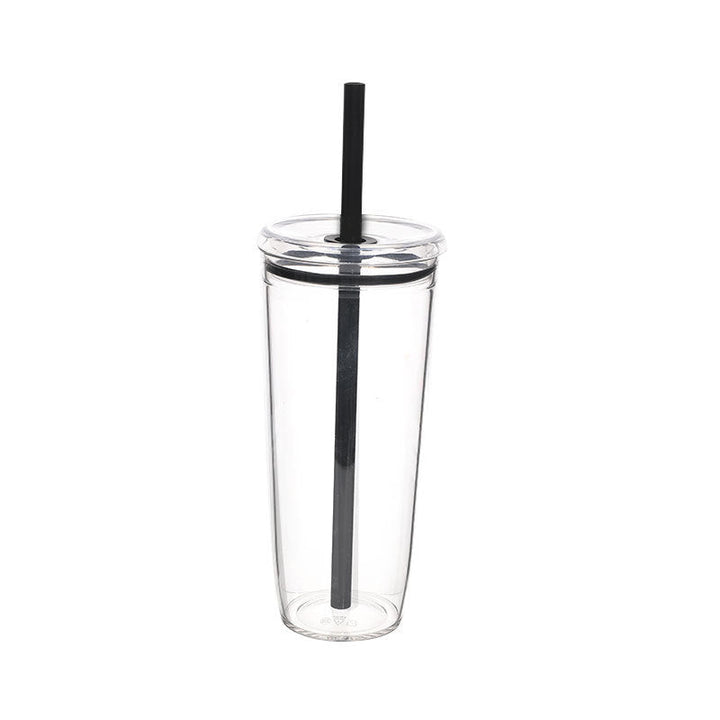 Women's Transparent BPA-free Drinking Cup with Integrated Straw Kalsten