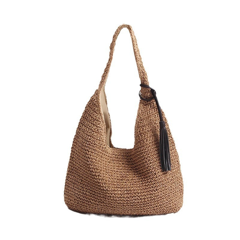Handcrafted and Stylish Shoulder Bag with Decorative Tassel Detail Kalsten