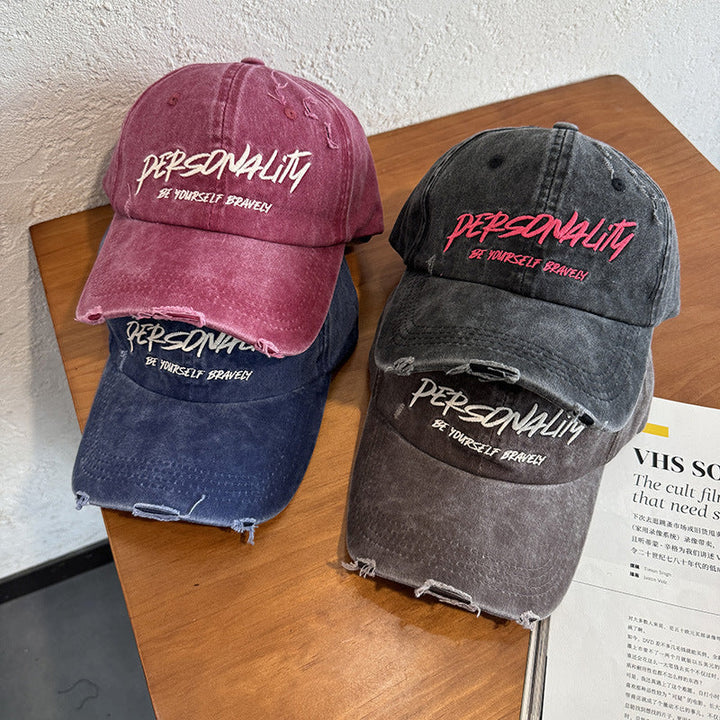 Women's Distressed Denim Adjustable Cap Kalsten