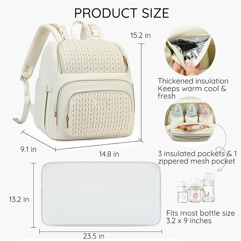 Elegant backpack with braided design Kalsten