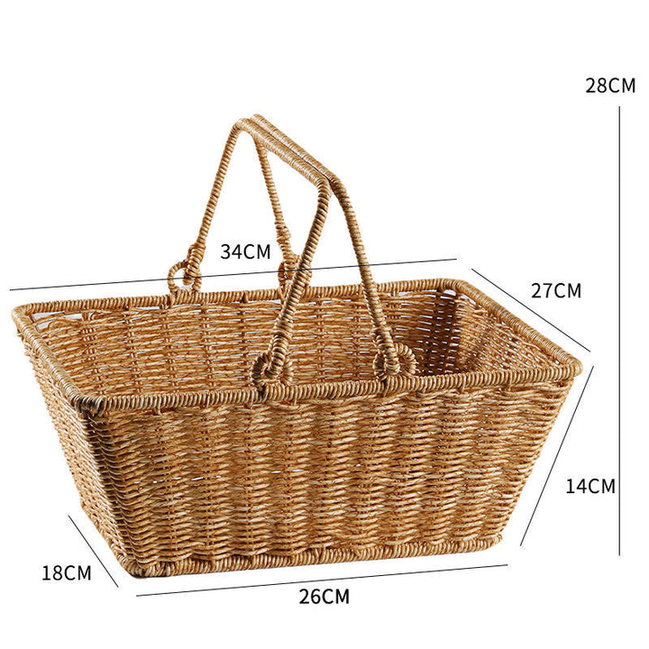 Unisex Handcrafted Basket with Sturdy Handles Kalsten