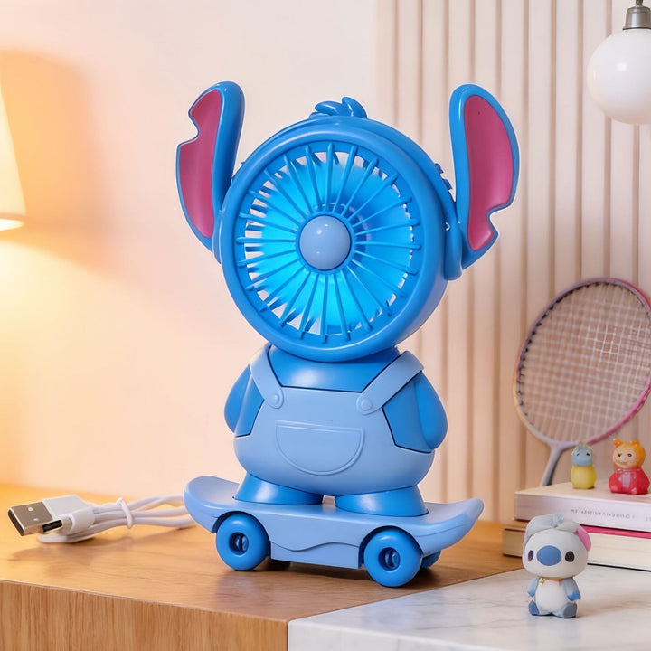 Ladies Portable Toy Fan with LED Lighting and USB Charging Kalsten
