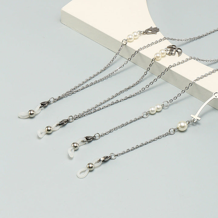 Chic Square Frame Glasses with Decorative Chain Kalsten