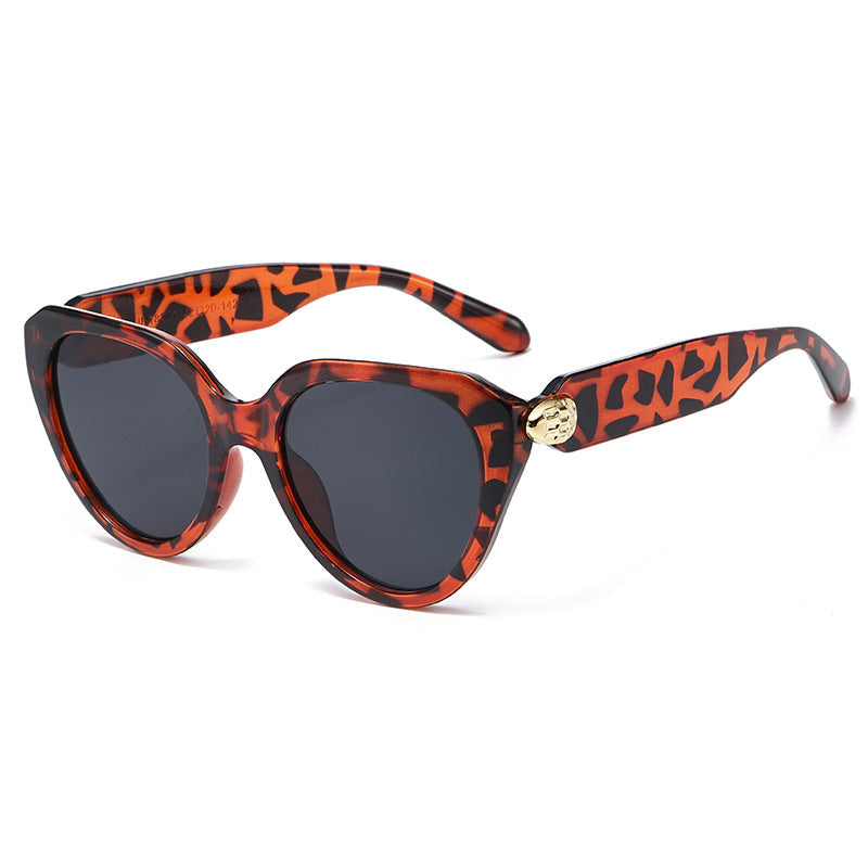 Ladies Cat-Eye Sunglasses with Golden Accents and Protective UV Filter Kalsten
