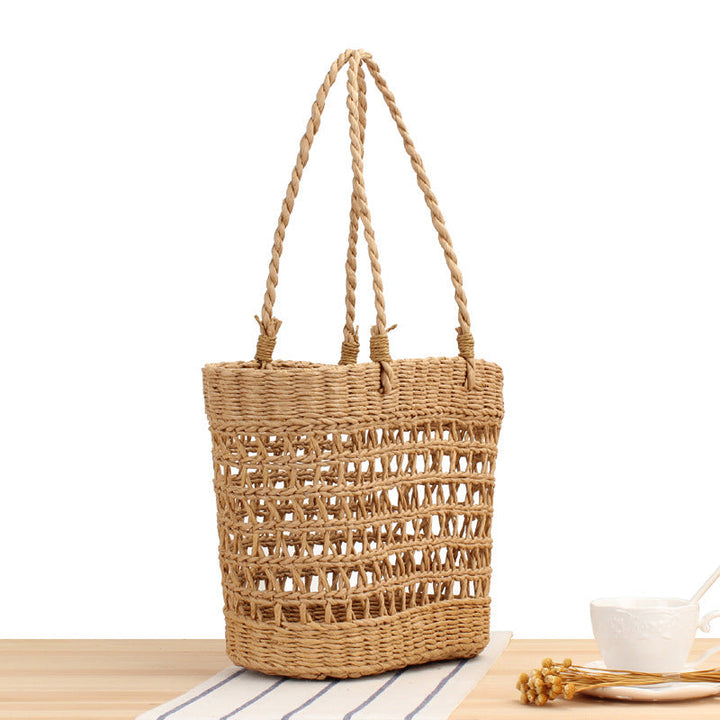 Woven Beach Bag Made of Natural Material Kalsten
