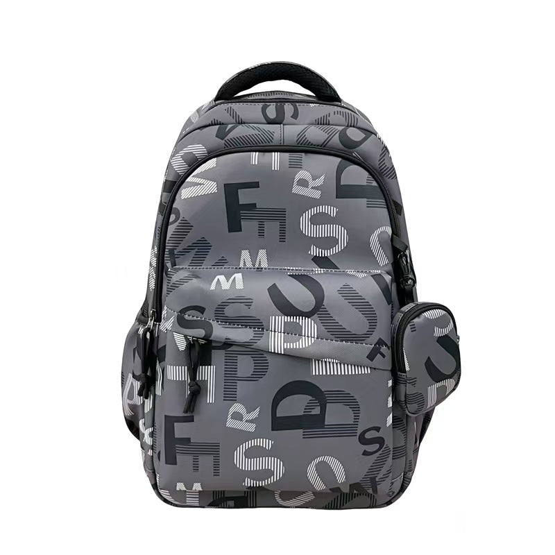 Stylish Graphic Lettered Backpack Kalsten