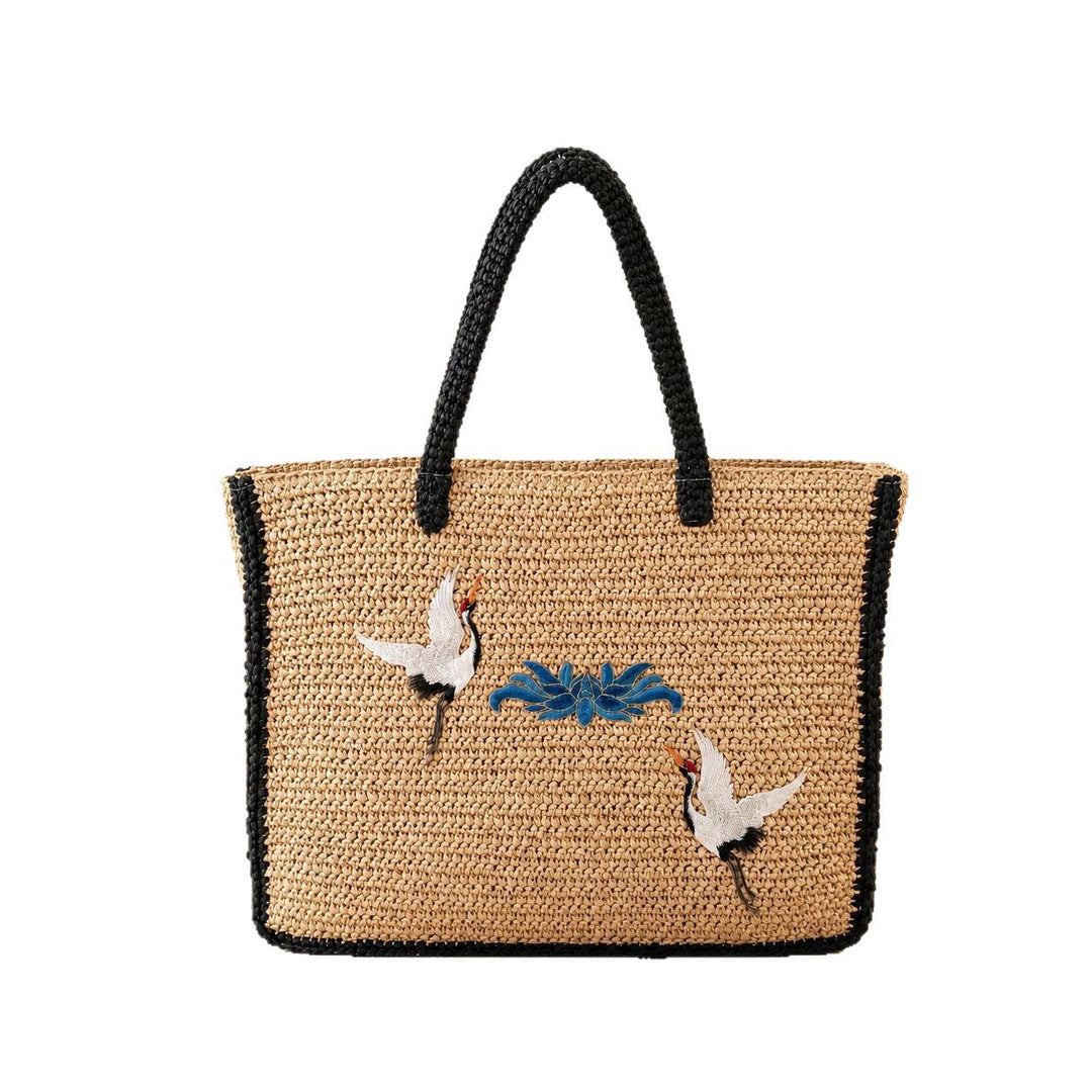 Handmade shopping bag with intricate embroidery Kalsten