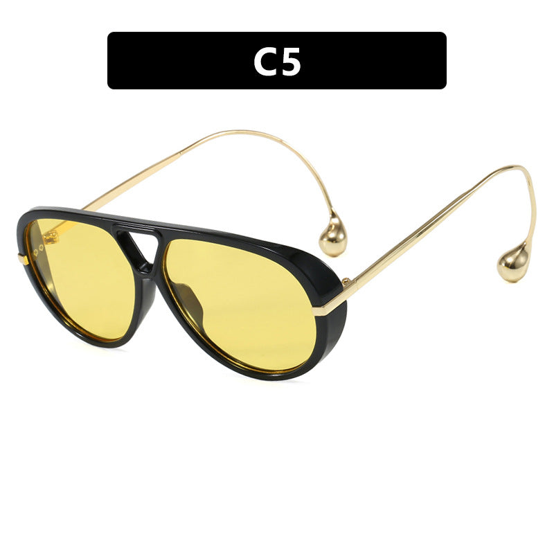 Women's stylish pilot sunglasses with luxurious metal frame Kalsten