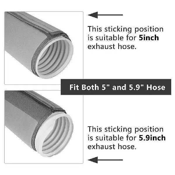 Unisex one size insulated flexible exhaust pipe sleeve with Velcro safety strap for portable air conditioners and dryers Kalsten