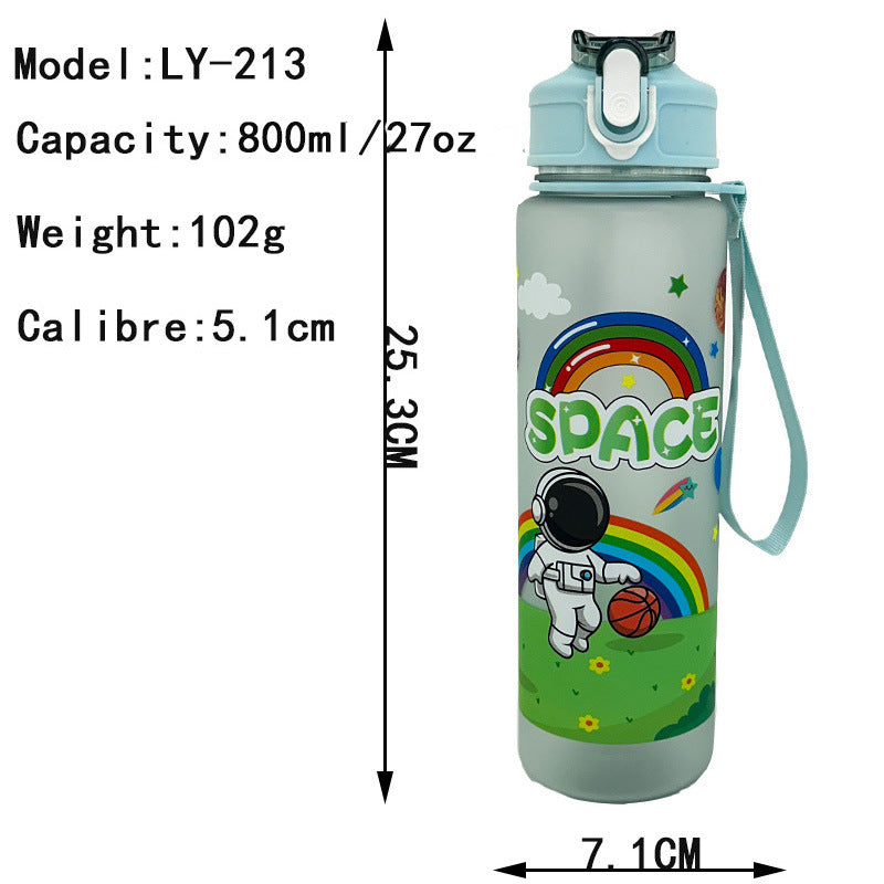 Women's water bottle in space design with practical carrying strap Kalsten