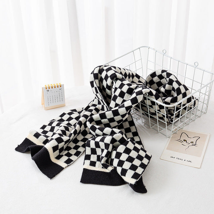 Women Stylish Check Scarf Kalsten