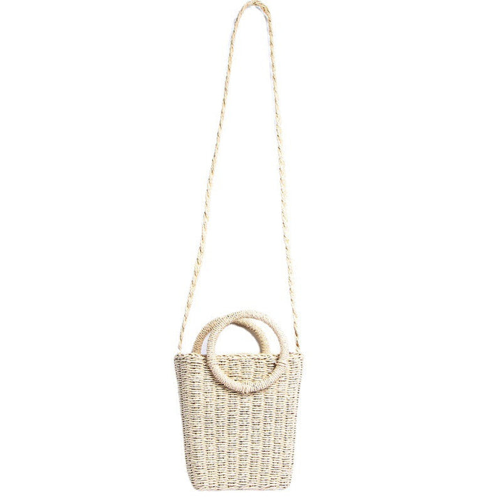 Handmade wicker bag with round handles Kalsten