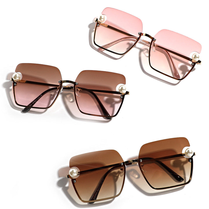 Women's square sunglasses with elegant transparent frame Kalsten