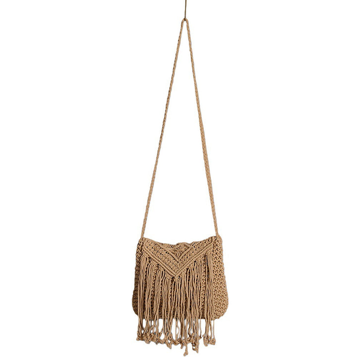Macrame Crossbody Bag with Fringe Kalsten