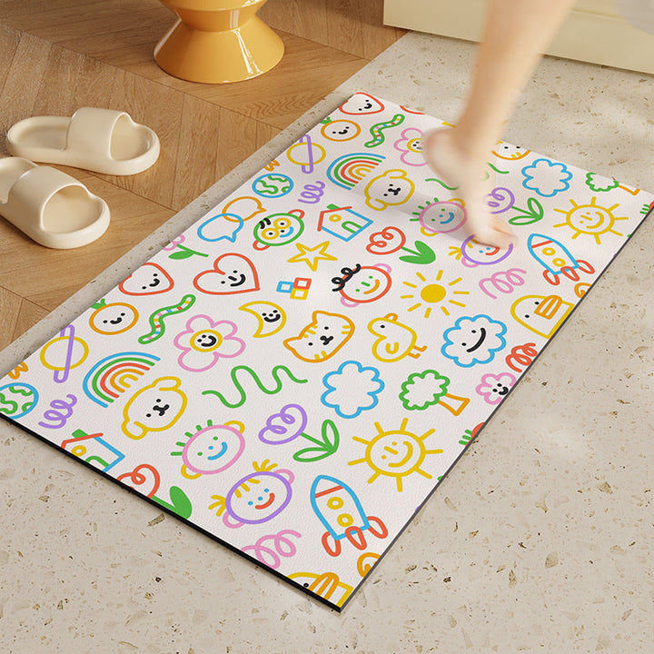 Colorful Patterned Bath Mat Kalsten