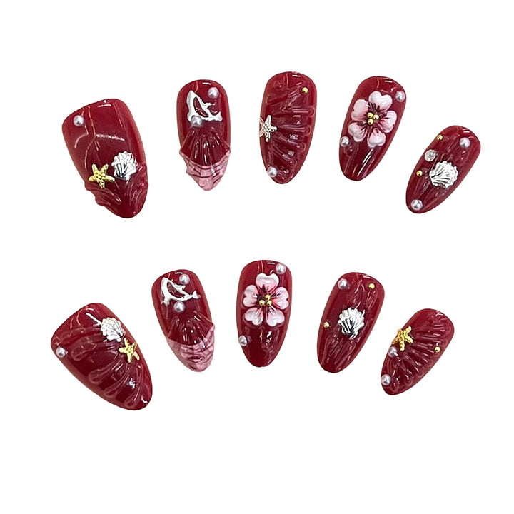 Artistic Floral Design Press-On Nail Set Kalsten 1787225330