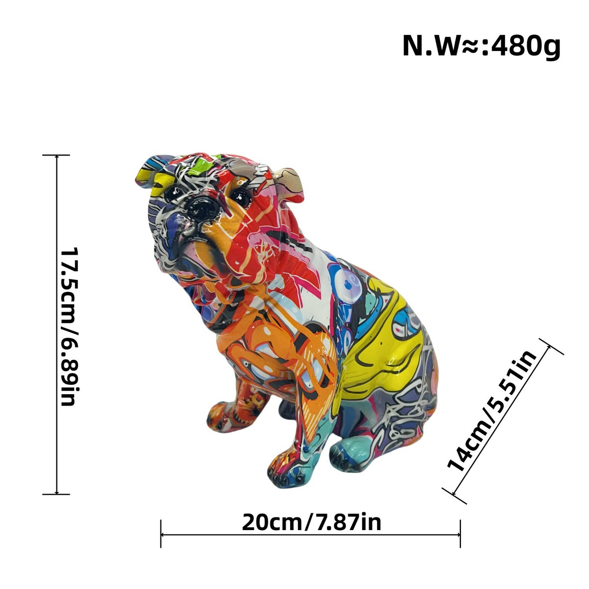 Colorful decorative figure of a dog in modern design Acalora