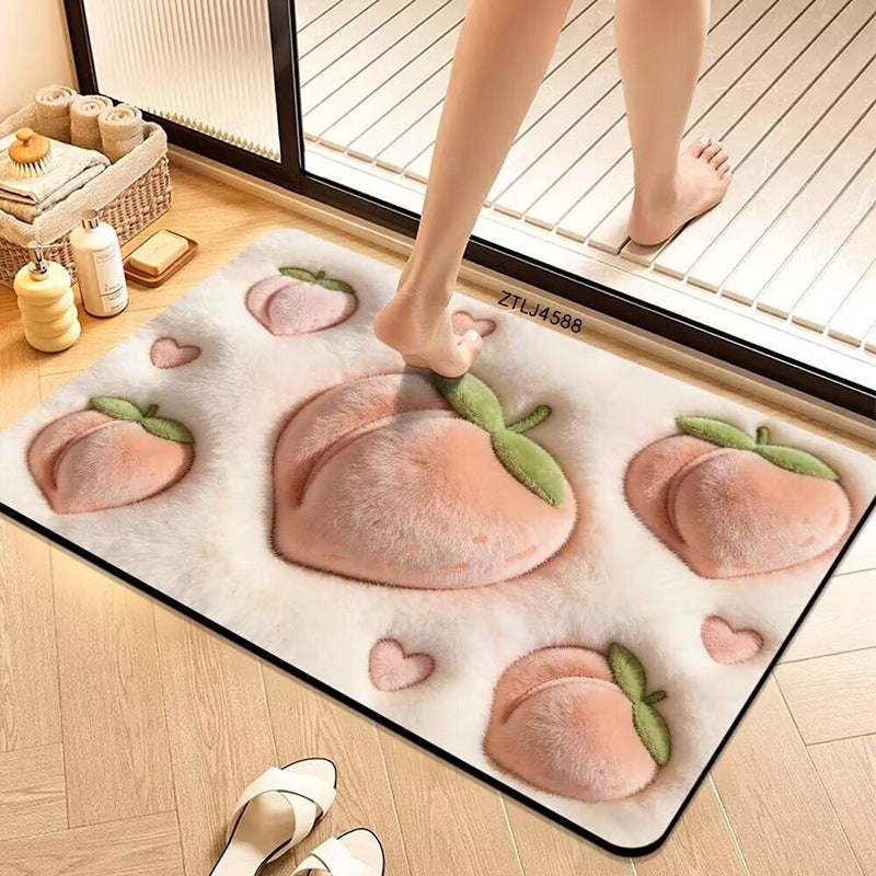 Plush Avocado-Themed Bath Mat Kalsten