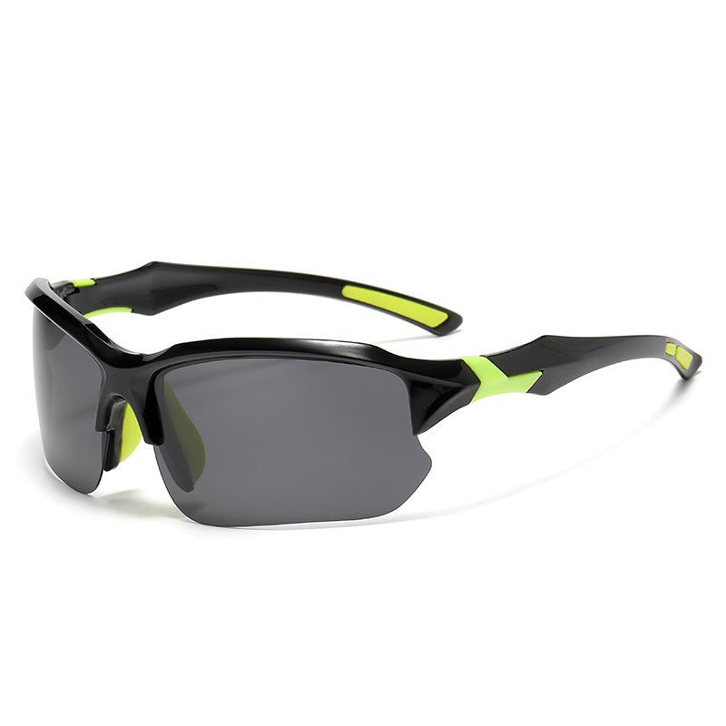 Unisex nan sporty performance sunglasses with semi-rim polarized UV protection anti-slip nose pads Kalsten