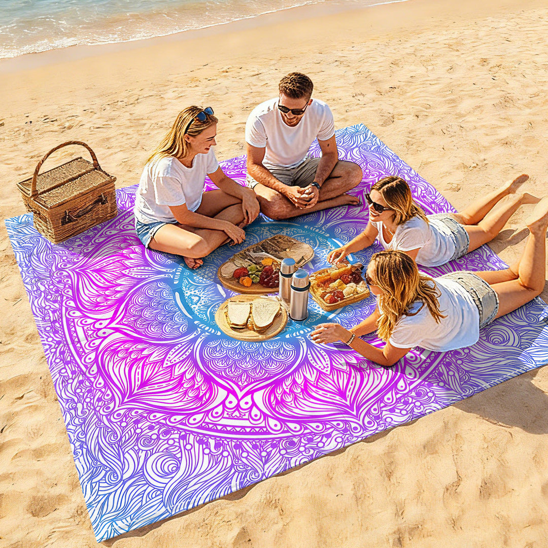 Mandala Design Beach Mat Kalsten