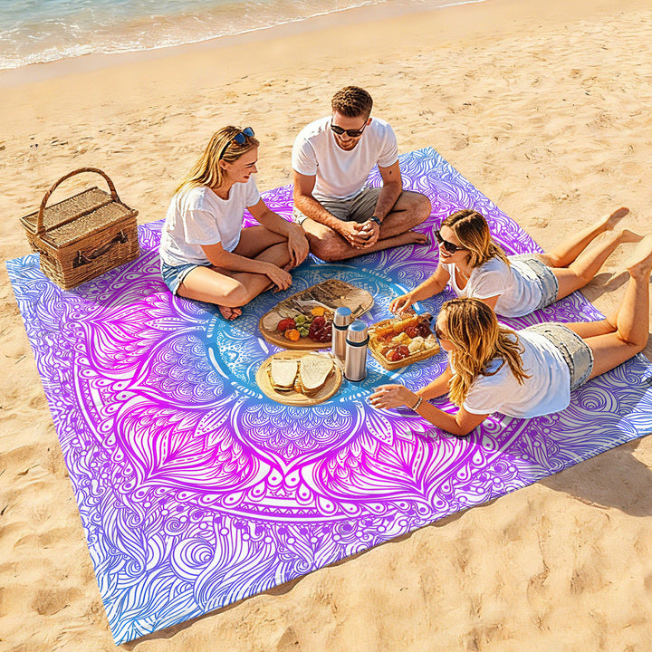 Mandala Design Beach Mat Kalsten