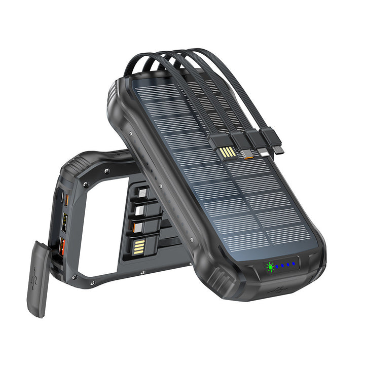 Portable solar power bank with multifunctional charging ports and robust housing Kalsten
