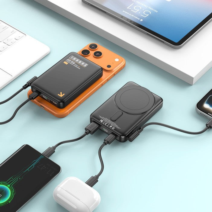 Portable power bank with inductive fast charging function and LED display Kalsten