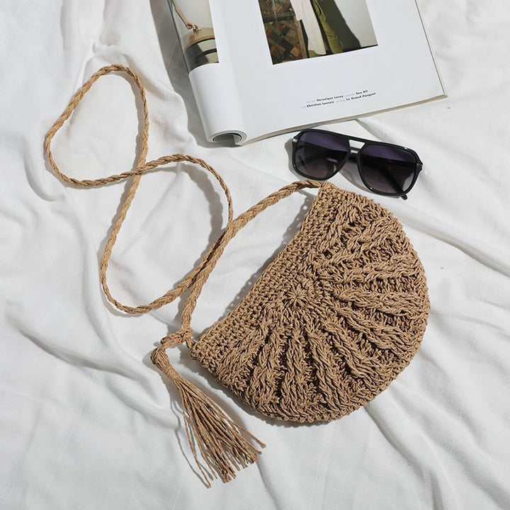 Hand-knotted shoulder bag with fringes Kalsten