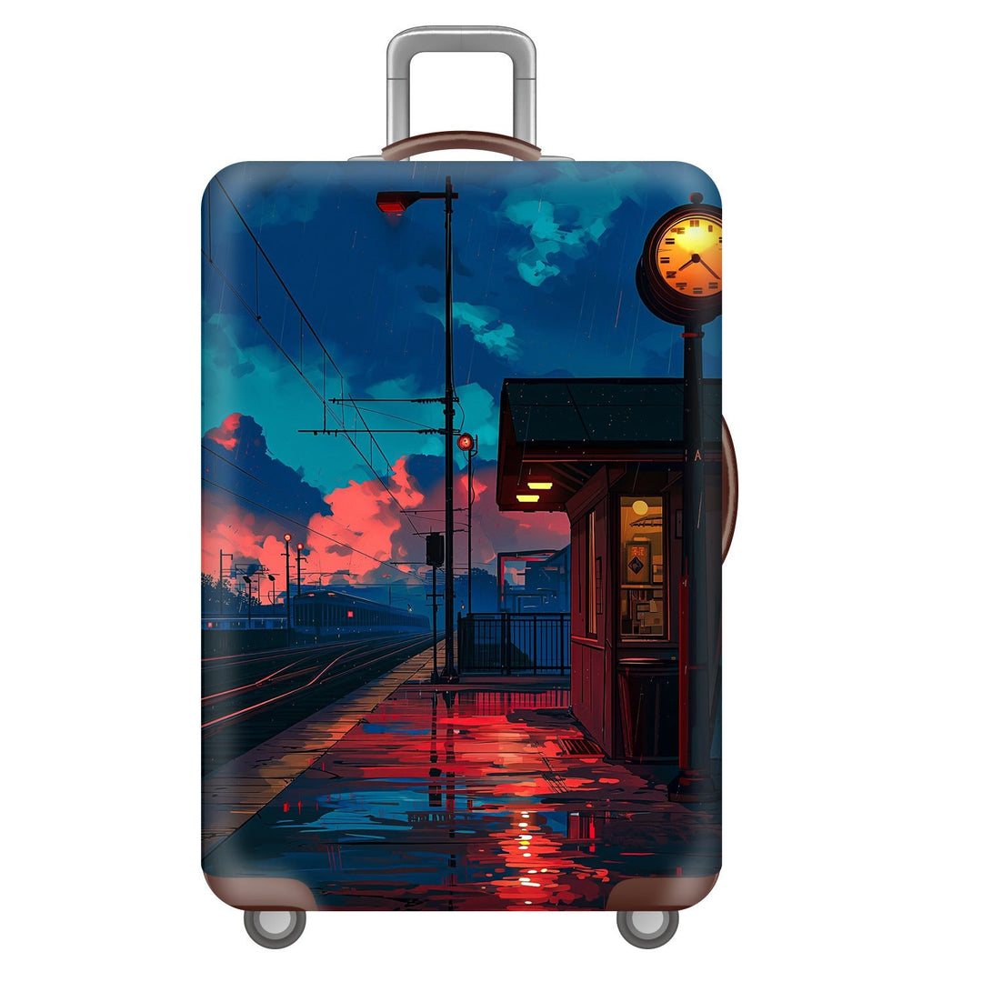 Unisex nan robust hard-shell suitcase with artistic face portrait print and 360° wheels Kalsten