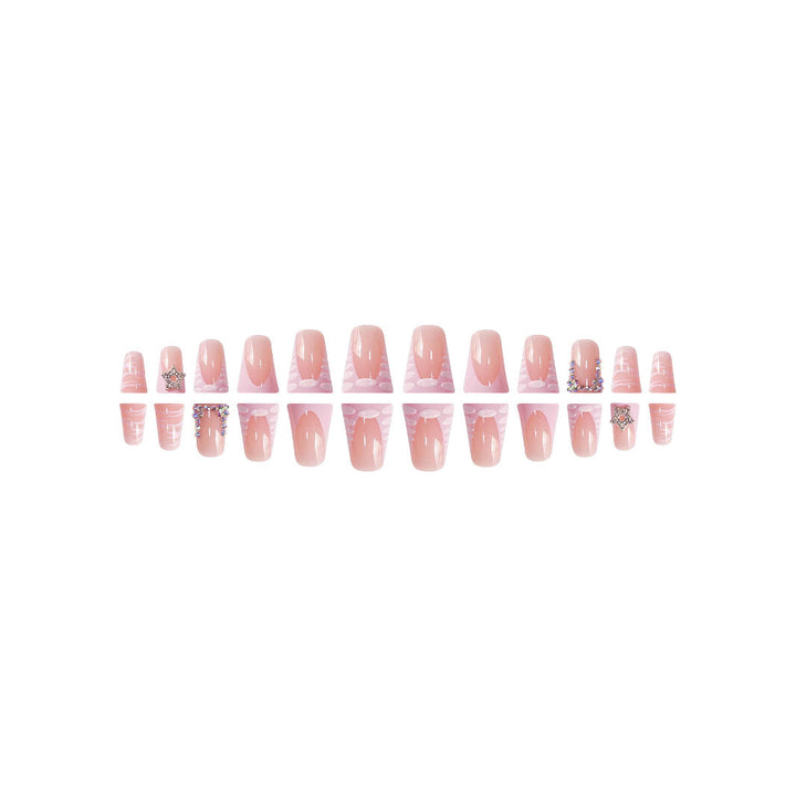 Artistic Rhinestone-Accented Press-On Nail Set Kalsten